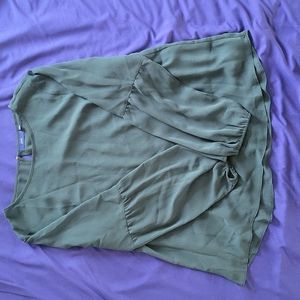 APT 9 polyester green top